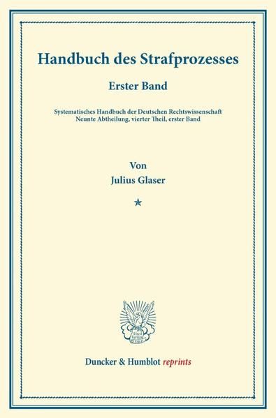 Produktbild: Handbuch des Strafprozesses.