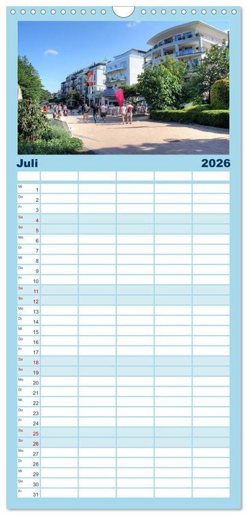 Produktbild: Familienplaner 2026 - Timmendorfer Strand mit 5 Spalten (Wandkalender, 21 x 45 cm) CALVENDO