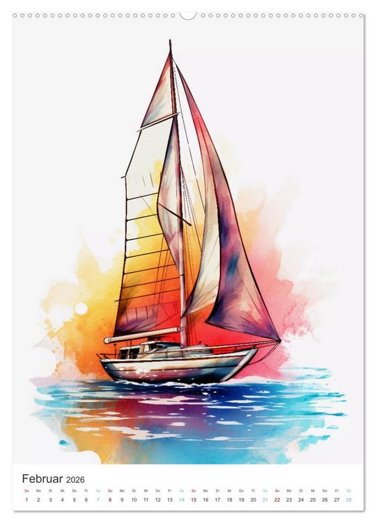 Produktbild: Segeln und Regatta (hochwertiger Premium Wandkalender 2026 DIN A2 hoch), Kunstdruck in Hochglanz