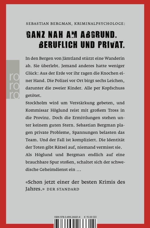 Produktbild: Die Toten, die niemand vermisst / Sebastian Bergman Band 3