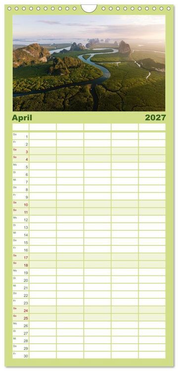Produktbild: Familienplaner 2027 - Magische Natur - Unsere sch&ouml;ne Welt mit 5 Spalten (Wandkalender, 21 x 45 cm) CALVENDO