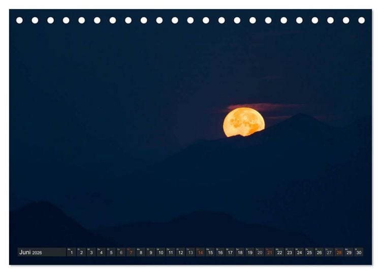 Produktbild: Himmelslichter - Mond und Sterne (Tischkalender 2026 DIN A5 quer), CALVENDO Monatskalender