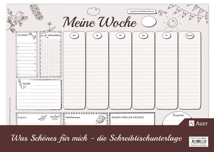 Produktbild: Was Sch&ouml;nes f&uuml;r mich - Schreibtischunterlage A2