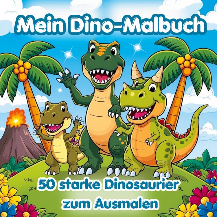 Produktbild: Mein Dino-Malbuch &ndash; 50 starke Dinosaurier zum Ausmalen