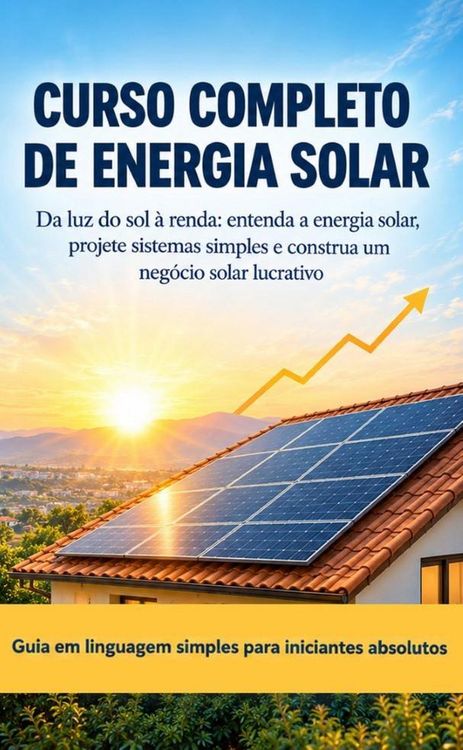 Produktbild: Curso Completo de Energia Solar Da luz do sol &agrave; renda: entenda a energia solar, projete sistemas simples e construa um neg&oacute;cio solar lucrativo