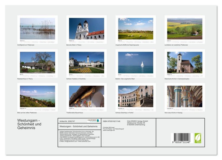 Produktbild: Westungarn - Sch&ouml;nheit und Geheimnis (Wandkalender 2026 DIN A3 quer), CALVENDO Monatskalender
