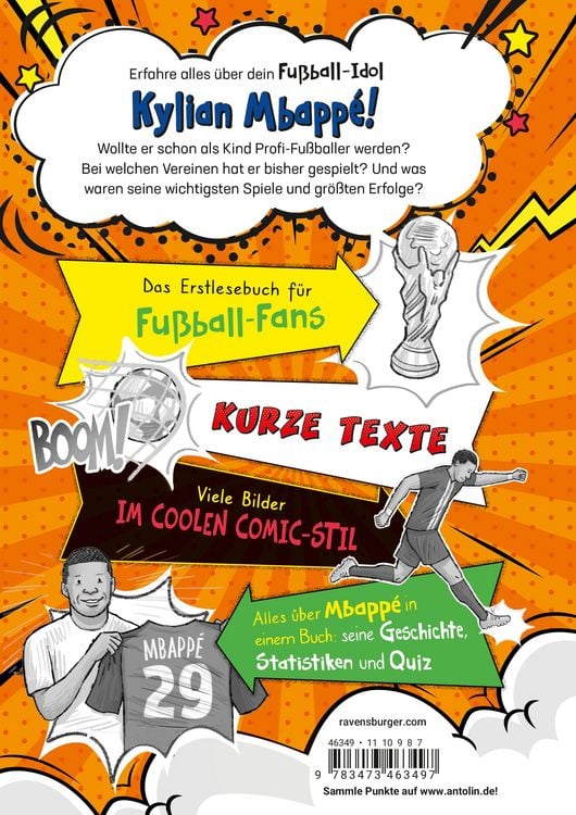 Produktbild: Fu&szlig;ball-Stars - Alles &uuml;ber Mbapp&eacute;. Vom Fu&szlig;ball-Talent zum Megastar