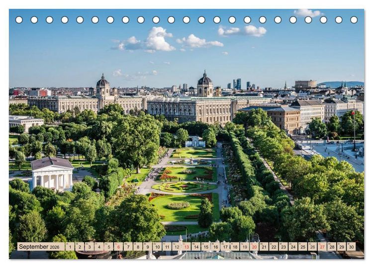 Produktbild: Geliebtes Wien. &Ouml;sterreichs Perle an der Donau (Tischkalender 2026 DIN A5 quer), CALVENDO Monatskalender