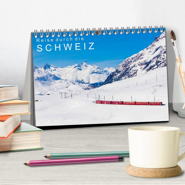 Produktbild: Reise durch die SCHWEIZ (Tischkalender 2026 DIN A5 quer), CALVENDO Monatskalender