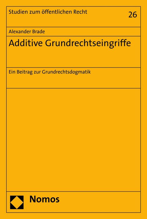 Produktbild: Additive Grundrechtseingriffe