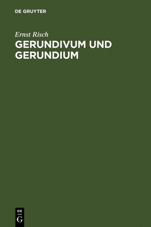 Produktbild: Gerundivum und Gerundium