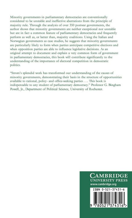 Produktbild: Minority Government and Majority Rule