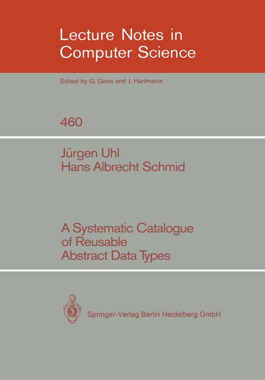 Produktbild: A Systematic Catalogue of Reusable Abstract Data Types