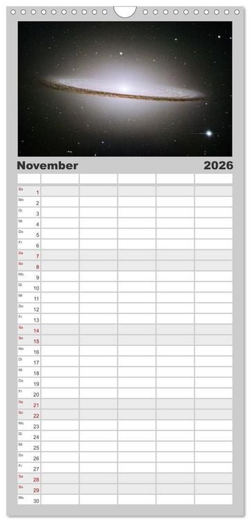 Produktbild: Familienplaner 2026 - Hubble - 35 Jahre atemberaubende Aufnahmen mit 5 Spalten (Wandkalender, 21 x 45 cm) CALVENDO