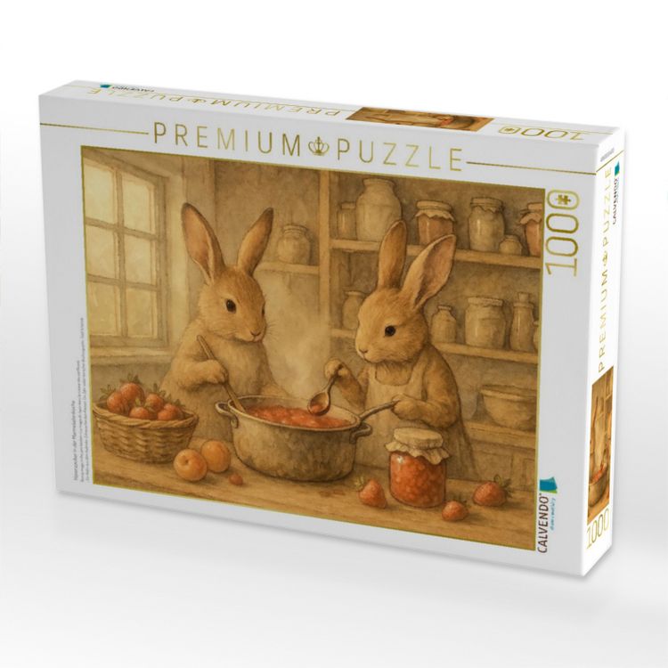 Produktbild: CALVENDO Puzzle Hasenzauber in der Marmeladenk&uuml;che | 1000 Teile Lege-Gr&ouml;&szlig;e 64x48cm Foto-Puzzle f&uuml;r gl&uuml;ckliche Stunden