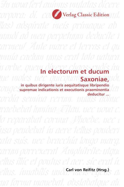 Produktbild: In electorum et ducum Saxoniae,