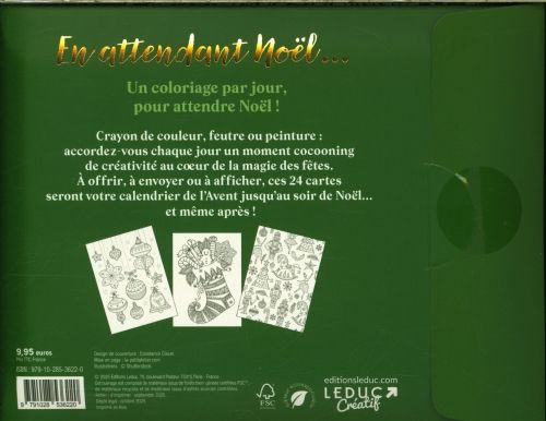 Produktbild: En attendant No&euml;l... : 24 cartes de l'Avent &agrave; colorier
