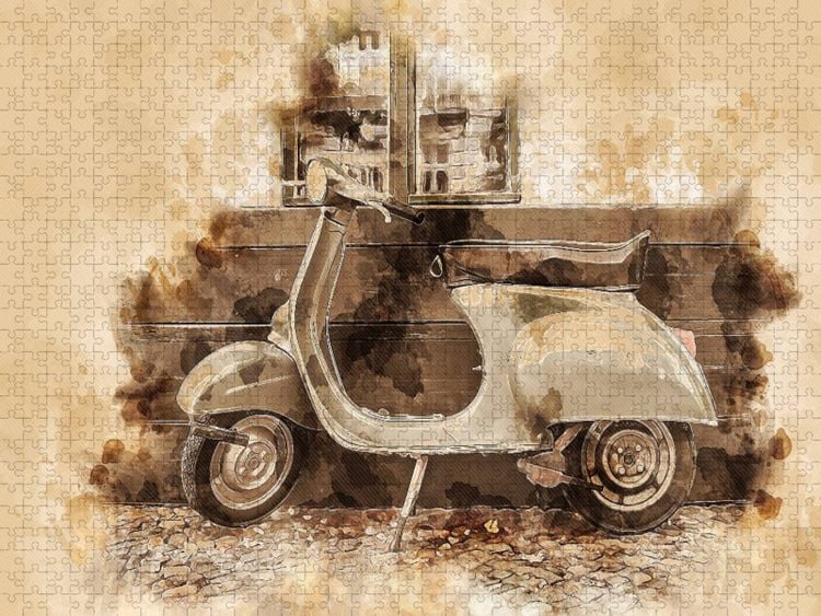 Produktbild: CALVENDO Puzzle Vespa Mototrroller | 1000 Teile Lege-Gr&ouml;&szlig;e 64x48cm Foto-Puzzle f&uuml;r gl&uuml;ckliche Stunden