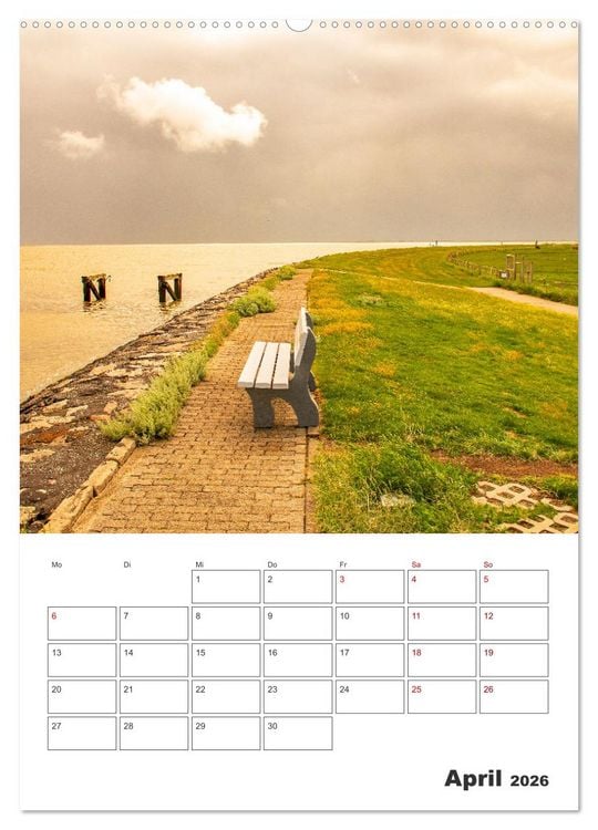 Produktbild: Hallig Hooge - Reiseplaner (Wandkalender 2026 DIN A2 hoch), CALVENDO Monatskalender