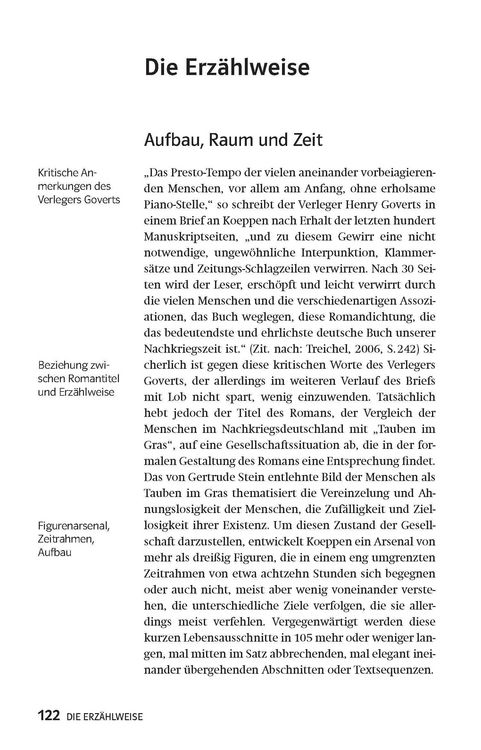Produktbild: Lekt&uuml;rehilfen Wolfgang Koeppen 'Tauben im Gras'