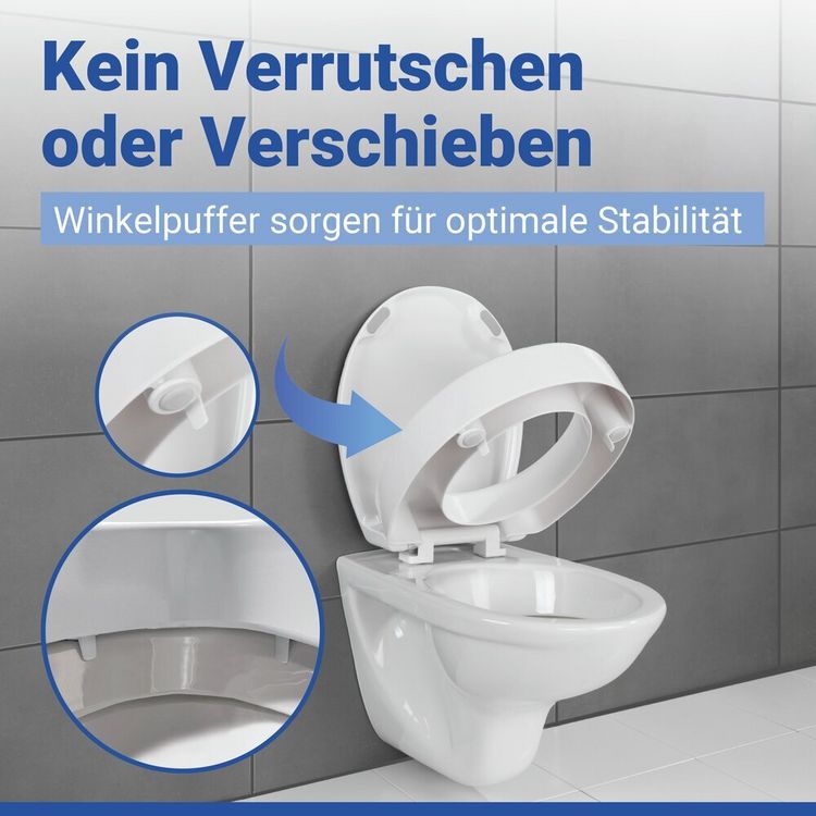 Produktbild: WC Sitz Mod. Secura Comfort L, mit 8 cm Sitzerh&ouml;hung, belastbar bis 300 kg