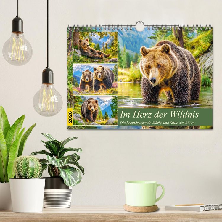 Produktbild: Im Herz der Wildnis. Die beeindruckende St&auml;rke und Stille der B&auml;ren (Wandkalender 2026 DIN A4 quer), CALVENDO Monatskalender