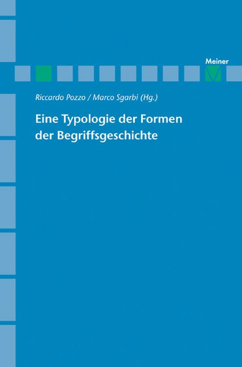Produktbild: Eine Typologie der Formen der Begriffsgeschichte