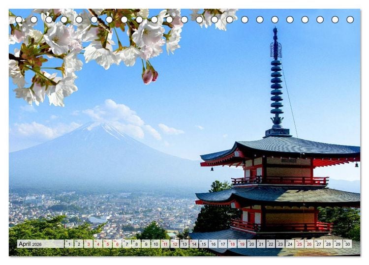 Produktbild: Exotische Bilderreise durch Japan (Tischkalender 2026 DIN A5 quer), CALVENDO Monatskalender