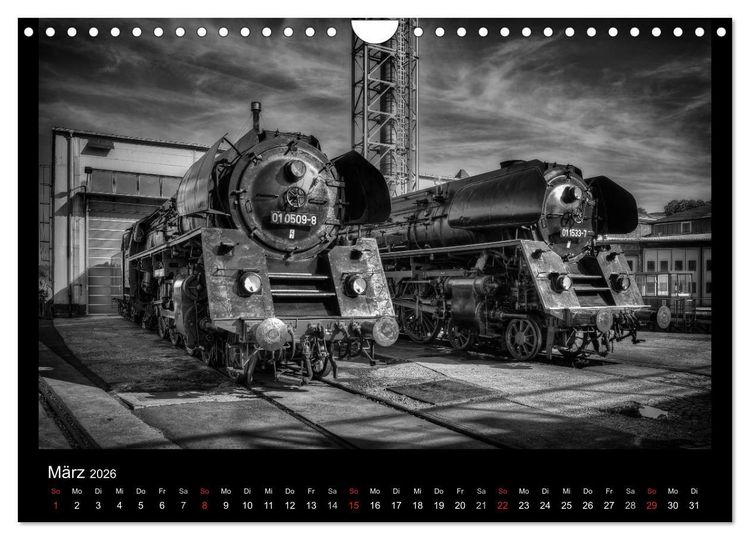 Produktbild: Dampflokomotiven (Wandkalender 2026 DIN A4 quer), CALVENDO Monatskalender