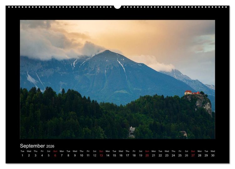 Produktbild: Lake Bled Slovenia (High Quality Premium Wall Calendar 2026 DIN A2 landscape),CALVENDO 12 Month Wall Calendar