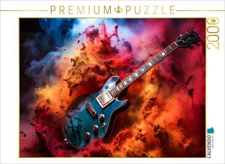Produktbild: CALVENDO Puzzle Aurora-E-Gitarre | 2000 Teile Lege-Gr&ouml;&szlig;e 90x67cm Foto-Puzzle f&uuml;r gl&uuml;ckliche Stunden