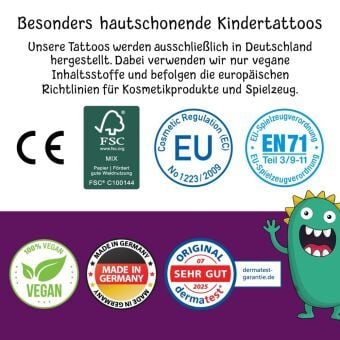 Produktbild: 150 hautfreundliche Kindertattoos &ndash; Thema: Bunter Mix