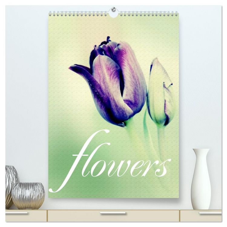 Produktbild: flowers (hochwertiger Premium Wandkalender 2026 DIN A2 hoch), Kunstdruck in Hochglanz