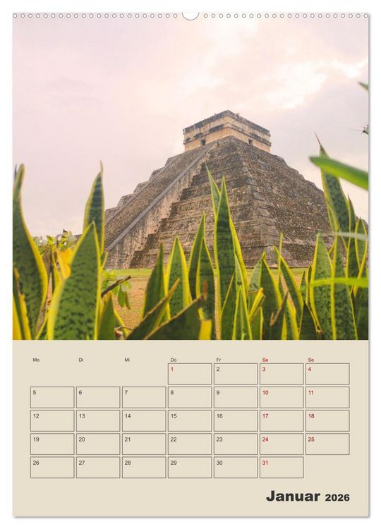 Produktbild: Mexiko Yucat&aacute;n Terminplaner (hochwertiger Premium Wandkalender 2026 DIN A2 hoch), Kunstdruck in Hochglanz