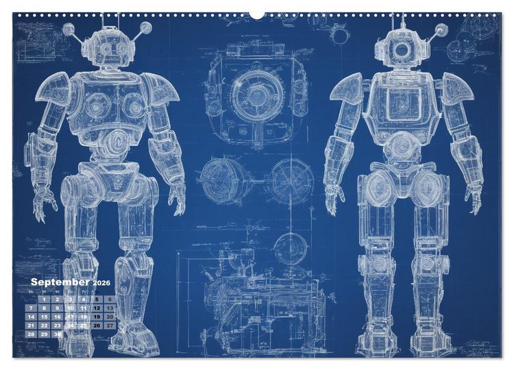 Produktbild: Steampunk - Blaupausen (hochwertiger Premium Wandkalender 2026 DIN A2 quer), Kunstdruck in Hochglanz