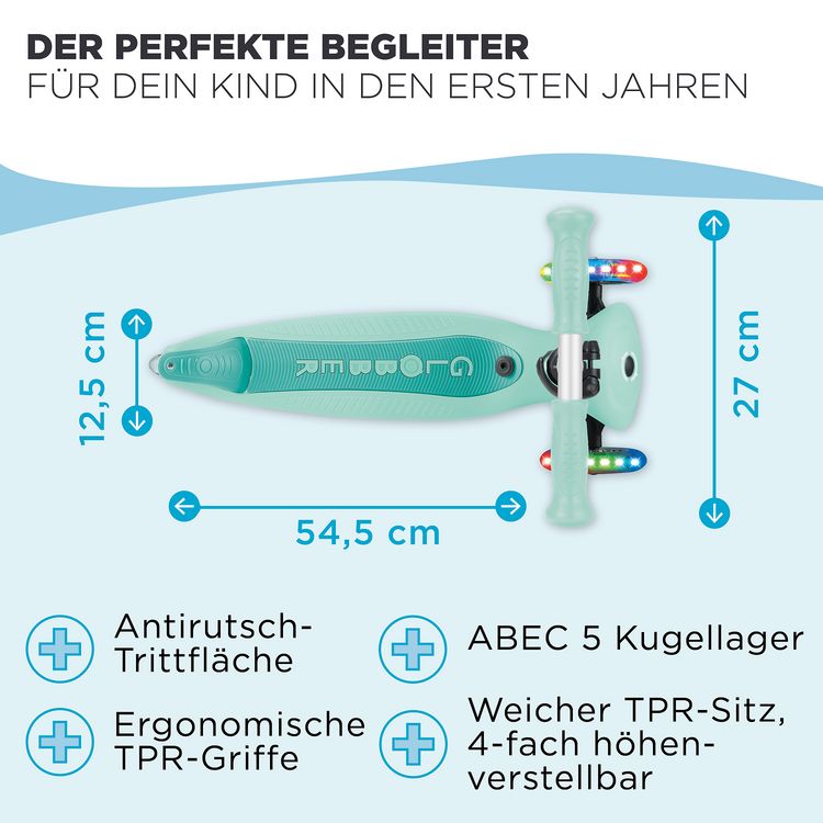 Produktbild: GLOBBER GO-UP ACTIVE LIGHTS 360 mint, mit Leuchtrollen