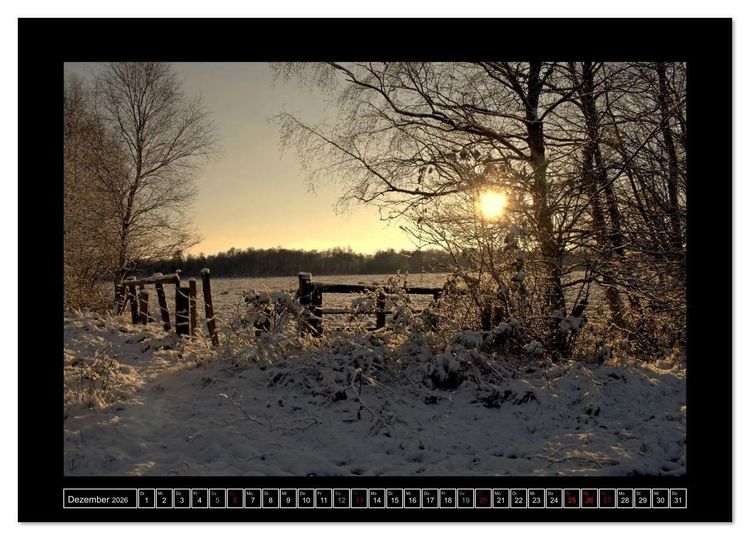 Produktbild: Lichtlandschaft Worpswede (hochwertiger Premium Wandkalender 2026 DIN A2 quer), Kunstdruck in Hochglanz