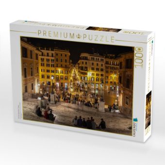 Produktbild: CALVENDO Puzzle Auf der Spanischen Treppe | 1000 Teile Lege-Gr&ouml;&szlig;e 64x48cm Foto-Puzzle f&uuml;r gl&uuml;ckliche Stunden
