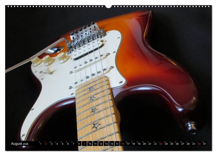 Produktbild: KULT GITARRE - Richie Sambora Stratocaster (Wandkalender 2026 DIN A2 quer), CALVENDO Monatskalender