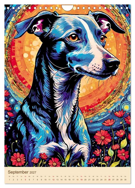 Produktbild: Der Whippet. Malerische Portr&auml;ts (Wandkalender 2027 DIN A4 hoch), CALVENDO Monatskalender