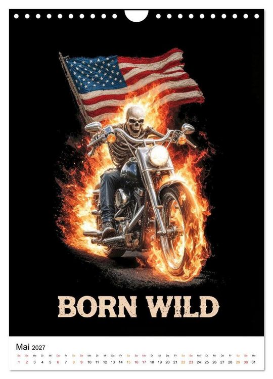 Produktbild: Phantom Bikers - Born Wild (Wandkalender 2027 DIN A4 hoch), CALVENDO Monatskalender