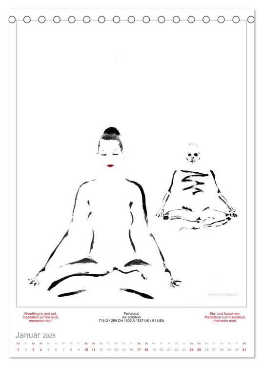 Produktbild: TOTENTANZ HERRENWAHL Haiku Zenga Photo DANCE OF DEATH MEN'S CHOICE (Tischkalender 2026 DIN A5 hoch), CALVENDO Monatskalender
