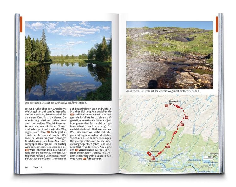 Produktbild: KOMPASS Wanderf&uuml;hrer Norwegen Mitte, von Fylke Tr&oslash;ndelag bis zum Nationalpark Jodalsbreen, 55 Touren mit Extra-Tourenkarte