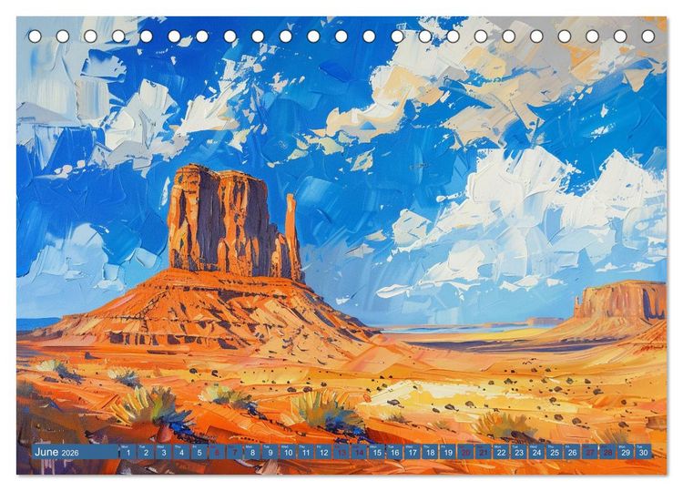 Produktbild: Patriotic Art Collection (Desk Calendar 2026 DIN A5 landscape), CALVENDO 12 Month DeskCalendar