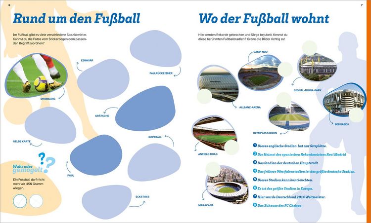 Produktbild: WAS IST WAS R&auml;tseln und Stickern: Fu&szlig;ball
