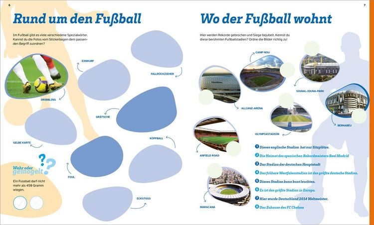 Produktbild: WAS IST WAS R&auml;tseln und Stickern: Fu&szlig;ball