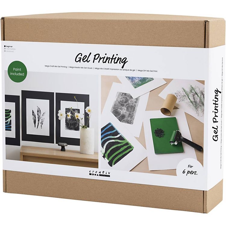 Produktbild: Creativ Company Mega Kreativ Mix Gel-Druck, Farbenfrohe Drucke