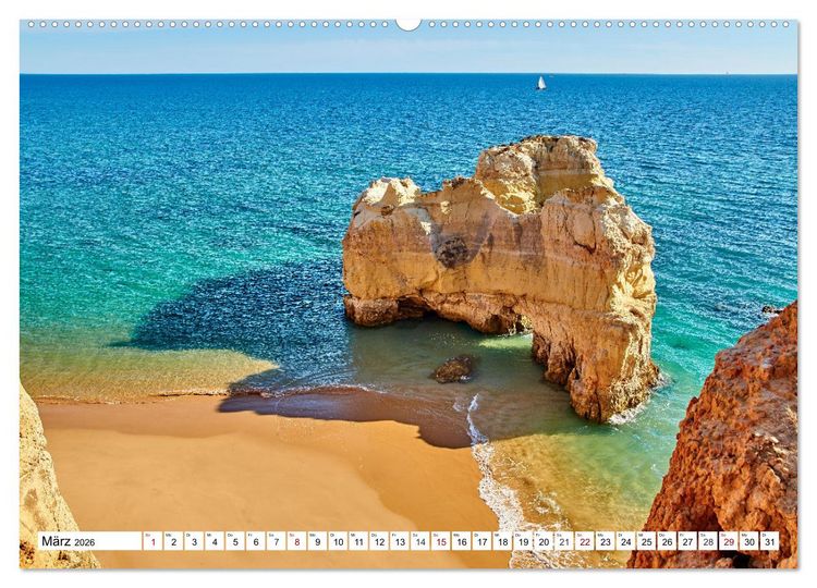 Produktbild: Algarve - Die sch&ouml;nste K&uuml;ste Europas (Wandkalender 2026 DIN A2 quer), CALVENDO Monatskalender