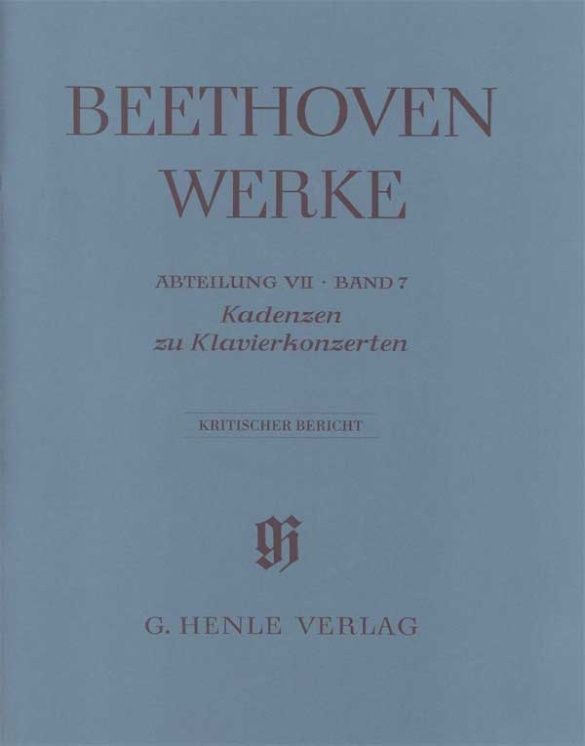 Produktbild: Ludwig van Beethoven - Abt. 7, Bd. 7 | Kadenzen zu Klavierkonzerten