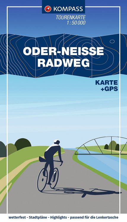 Produktbild: KOMPASS Fahrrad-Tourenkarte Oder-Nei&szlig;e-Radweg 1:50.000